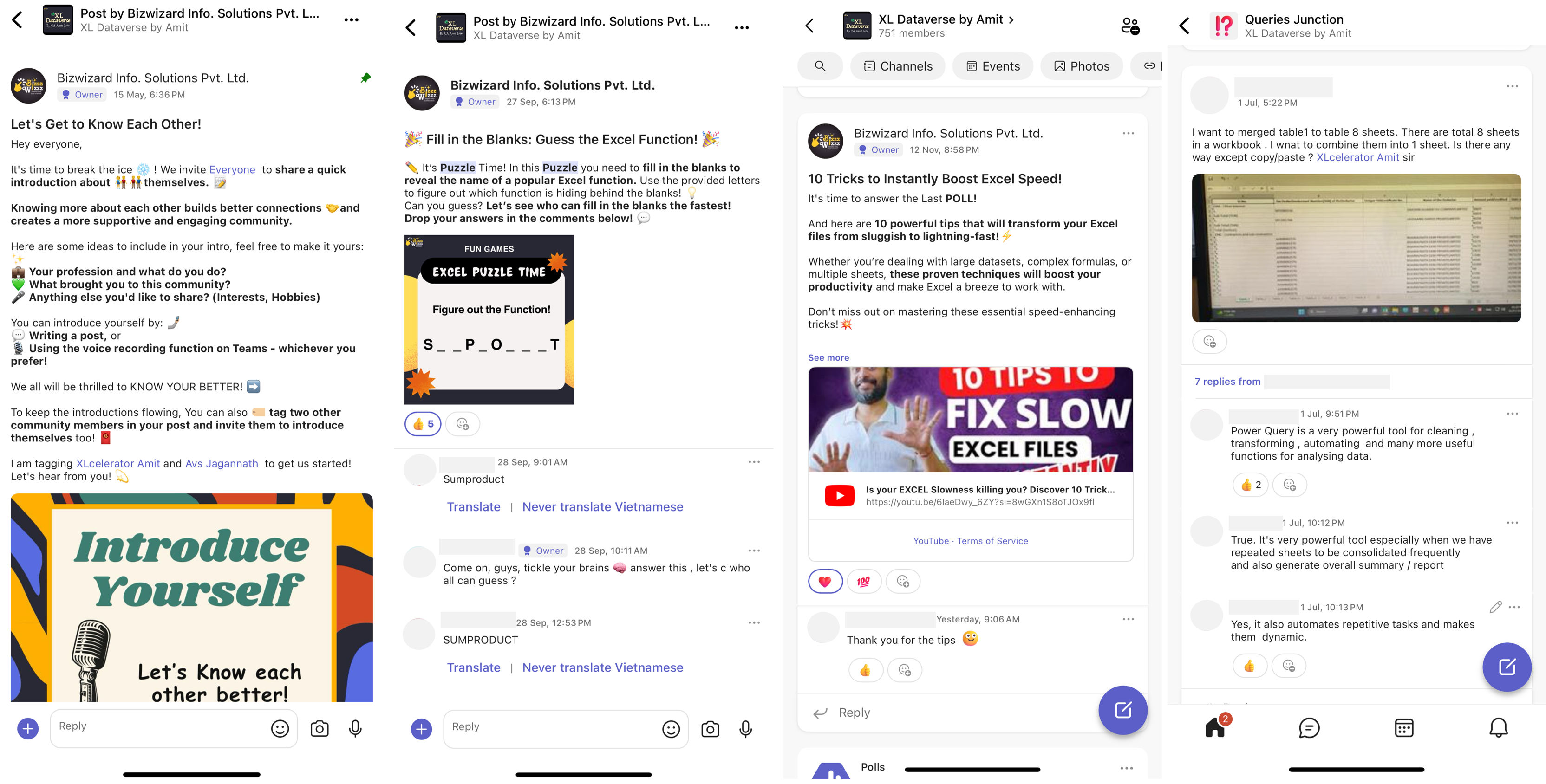 Bizwiz Teams Communities Engagement - Building Fan Network - Microsoft Teams