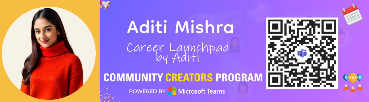 Aditi Banner Image | Community Creators Program | Microsoft