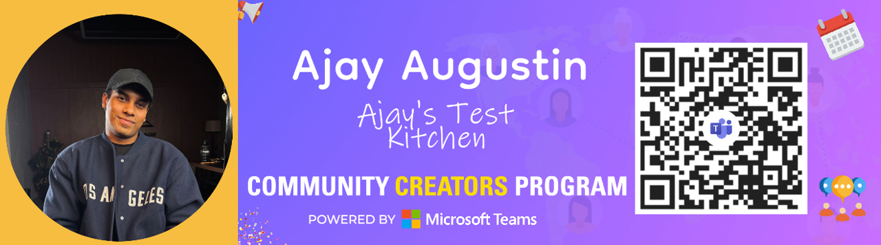 Ajay Augustin Image | Community Creators Program | Microsoft
