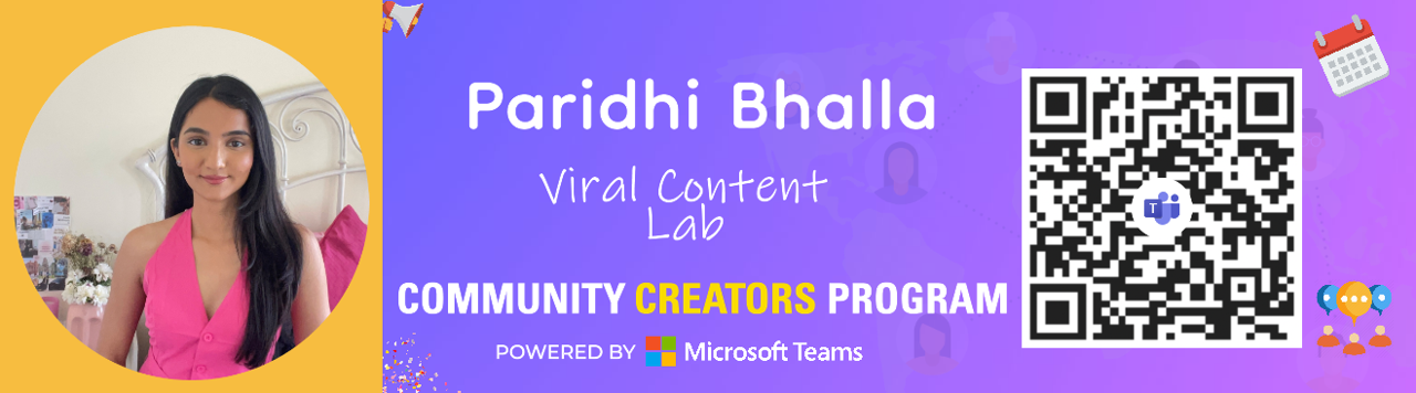 Paridhi Banner Image | Community Creators Program | Microsoft